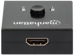 Manhattan 2-Portowy Dwukierunkowy Przełącznik HDMI 2x1 lub 1x2 4K*30Hz (207850) 4