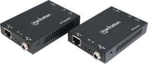 System przekazu sygnału AV Manhattan Extender HDMI po skrętce Cat6/6a/7 4K@30Hz do 50m z czujnikiem IR PoC 1