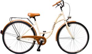 BikeLand Rower miejski Vintage 28" łabędź kremowy - bez koszyka uniwersalny 1