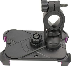 Uchwyt rowerowy CH-01 na smartfon czarno-różowy uniwersalny 2