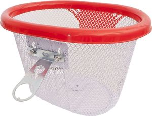 2K Koszyk dziecięcy mocowany na kierownicę 12-16" biało-czerwony uniwersalny 3