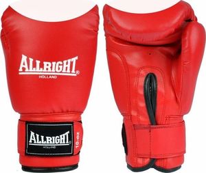 Allright Rękawice bokserskie PVC czerwono-białe Allright 8oz 1