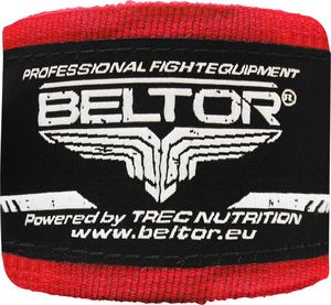 Beltor Beltor bandaż bokserski bawełniany czerwony 4m 1