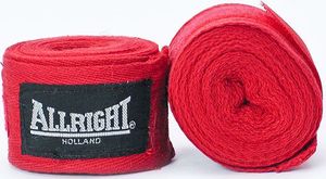 Bandaż bokserski Allright czerwony uniwersalny 1