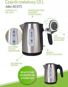 Czajnik Adler AD 1273 Srebrny 6