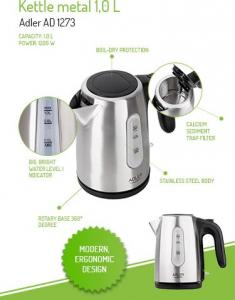 Czajnik Adler AD 1273 Srebrny 7