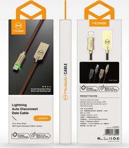 Kabel USB Mcdodo Knight Series Auto Disconnect Lightning Cable 1.2m Gold 6
