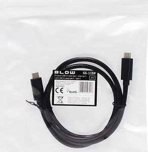 Kabel USB Blow USB-C - USB-C 1 m Czarny (66-118#) 1