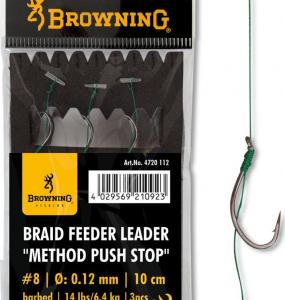 Browning #4 Przypon Method Push Stop – Plecionka brazowy 7,3kg,16lbs 0,14mm 10cm 3szt (4720014) 1