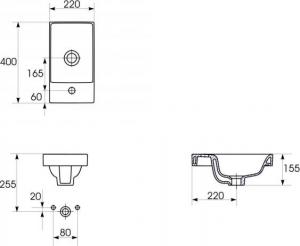 Umywalka Cersanit Moduo 40cm (K116-016) 3