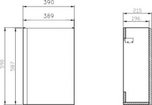 Cersanit Moduo 39 cm biały (S801-218-DSM) 3