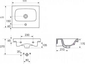 Cersanit Moduo 49.4 cm biały (S801-230) 2