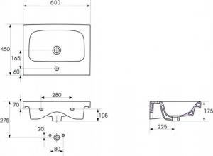 Cersanit Moduo 59.5 cm szary (S801-222- ECO) 2