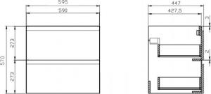 Cersanit Moduo 59.5 cm szary (S801-222- ECO) 3