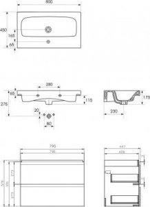 Cersanit Moduo 79.5 cm biały (S801-221-ECO) 4