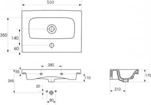 Cersanit Moduo 50 cm szary (S801-228) 3