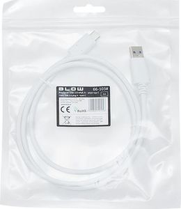 Kabel USB Blow USB-A - 1 m Biały (66-103#) 2