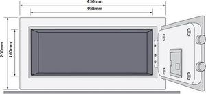iBOX sejf elektroniczny na laptopa 200x430x350mm (ISFL-01) 4