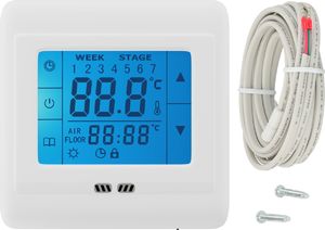 Dotykowy termostat sterownik 24/7 pokojowy 16A + czujnik podłogowy uniwersalny 1