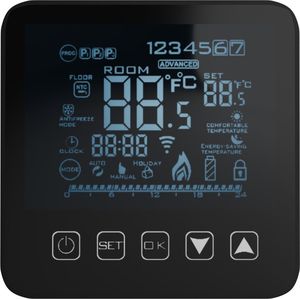 Acurel Dotykowy termostat sterownik 24/7 pokojowy 16A + czujnik podłogowy uniwersalny 1