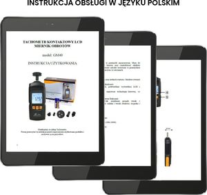 Benetech Tachometr Kontaktowy LCD Miernik Obrotów uniwersalny 9