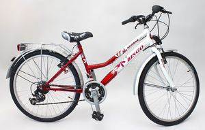 Bingo Rower Bingo SUZANA CTB 24" damski biało-czerwony uniwersalny 1