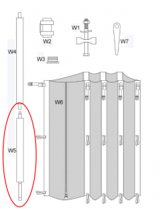 Zipro Dolny słupek stelaża siatki do trampoliny 8FT/252cm 1