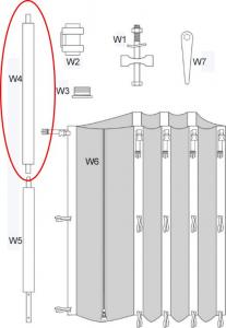 Zipro Górny słupek stelaża siatki wewnętrznej do trampoliny 14FT/435cm 1