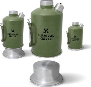 Survival Kettle Kuchenka czajnik turystyczny Survival Kettle zielona - zestaw uniwersalny 4