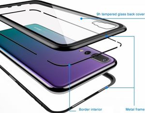 Etui Huawei Mate 20 lite | Magnetic Glass & Aluminium Czarny uniwersalny 2