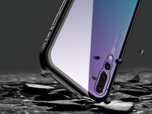 Etui Huawei Mate 20 lite | Magnetic Glass & Aluminium Czarny uniwersalny 5