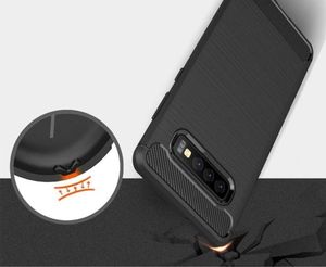 Futerał Carbon Samsung Galaxy S10 czarny + szkło hartowane 3D do pokrowców uniwersalny 4