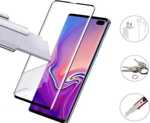 Futerał Carbon Samsung Galaxy S10 czarny + szkło hartowane 3D do pokrowców uniwersalny 7