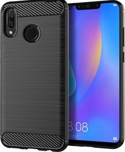 Futerał Carbon do Huawei Y9 2019 czarny + szkło hartowane 9H uniwersalny 1
