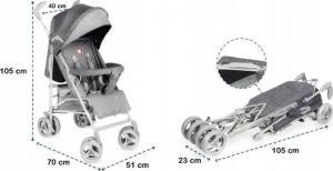 Wózek Lionelo spacerowy Irma szary 5