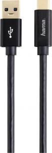 Kabel USB Hama USB-C 3.1 1.0m czarny 2