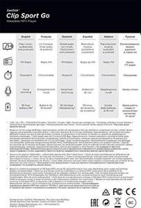 SanDisk Odtwarzacz MP3 Sansa Clip Sport Go 16GB czarny (SDMX30-016G-G46K) 5