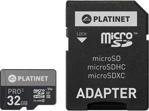 Karta Platinet Pro MicroSDHC 32 GB Class 10 UHS-III/U3 A1 V30 (PMMSD32UIII / 44003) 1