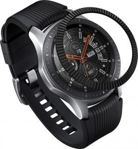 Ringke Nakładka na tachymetr Samsung Galaxy Gear S3/Watch 46mm stal nierdzewna prążkowana czarna GW-46-05 1