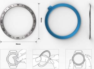 Ringke Nakładka na tachymetr Samsung Galaxy Gear S3/Watch 46mm stal nierdzewna srebrna GW-46-01 5