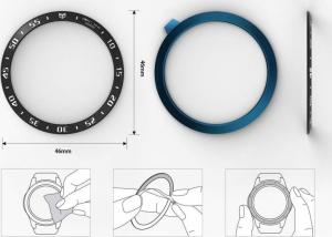 Ringke Nakładka na tachymetr Samsung Galaxy Gear S3/Watch 46mm stal nierdzewna czarna GW-46-03 6