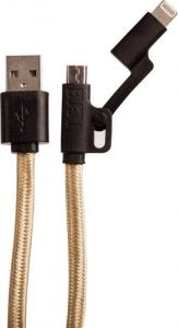 Kabel USB Buqu USB-A - Lightning 1.2 m Złoty 1