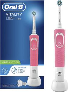 Szczoteczka Oral-B Szczoteczka rotacyjna Vitality 100 CrossAction Różowa 4