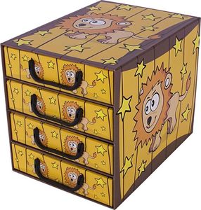 Miss Space Pudełko kartonowe 4 szuflady pionowe SAWANNA-LEW uniwersalny 1