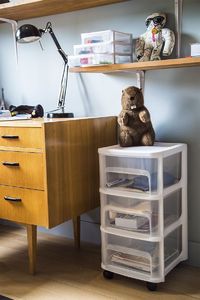 EDA Regał na kółkach City Tower z 3 szufladami biały 2