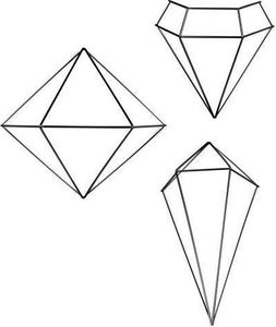 Umbra Dekoracja ścienna Prisma Black uniwersalny 5