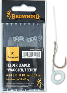 Browning #14 Przypon Feeder Waggler/Feeder Pellet Band brazowy 6,5lbs,3,00kg Ø0,18mm 30cm 8szt (4713014) 1