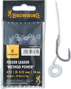 Browning #14 Przypon Feeder Method Power Pellet Band brazowy 10lbs,4,5kg Ø0,22mm 10cm 6szt (4708014) 1