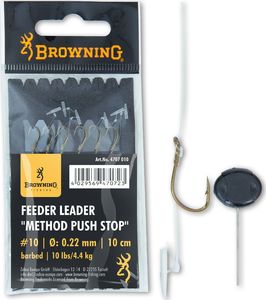 Browning #10 Przypon Feeder Method Push Stop brazowy 10lbs,4,5kg Ø0,22mm 10cm 6szt (4707010) 1