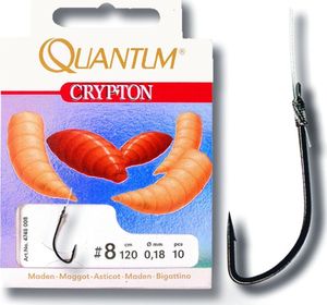 Quantum #10 Crypton Bialy robak Przypon czarny 0,16mm 40cm 10szt (4748010) 1